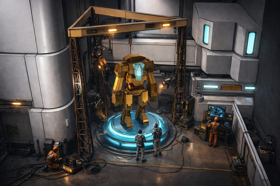 Mech Bay, Render