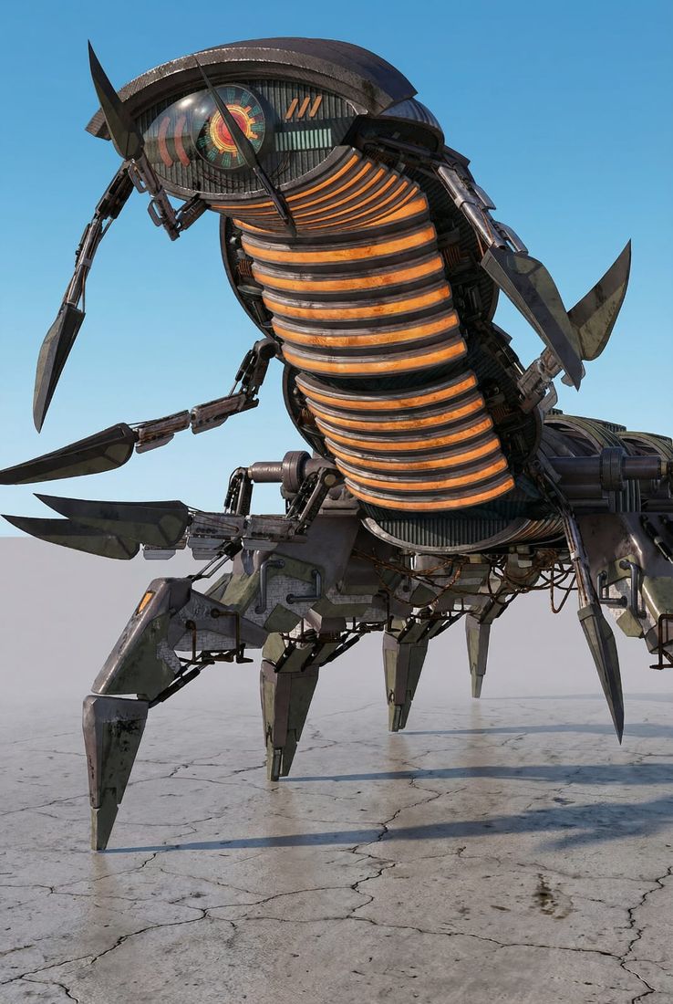 Centipede Unit, Render · low angle