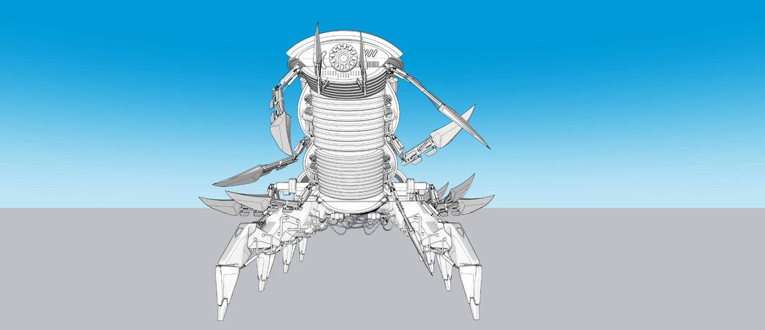 Centipede Unit, Model · front