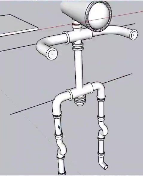 Pipe Lamp, Skeleton