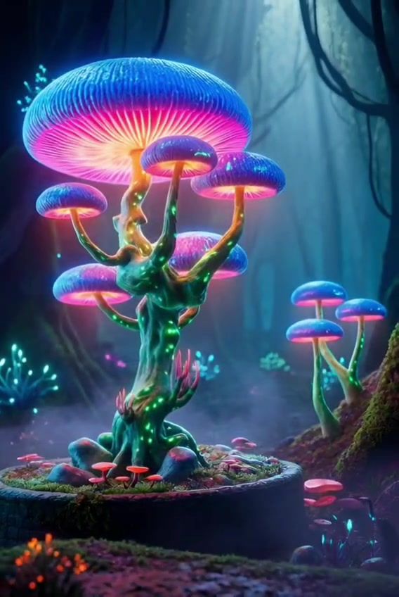 Glow Bonsai, Render