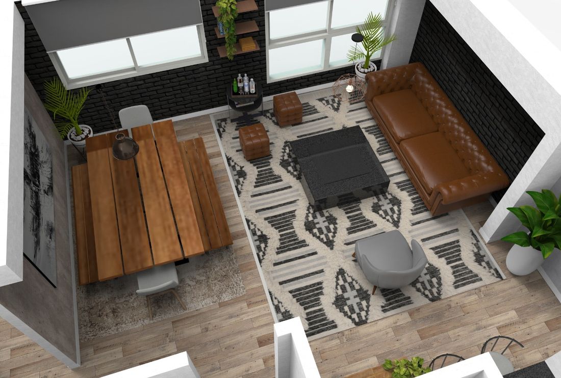 Loft Apartment, Living · overhead