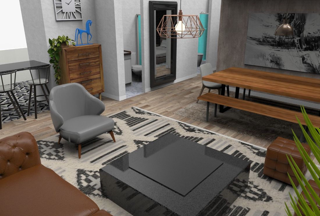 Loft Apartment, Living to hall