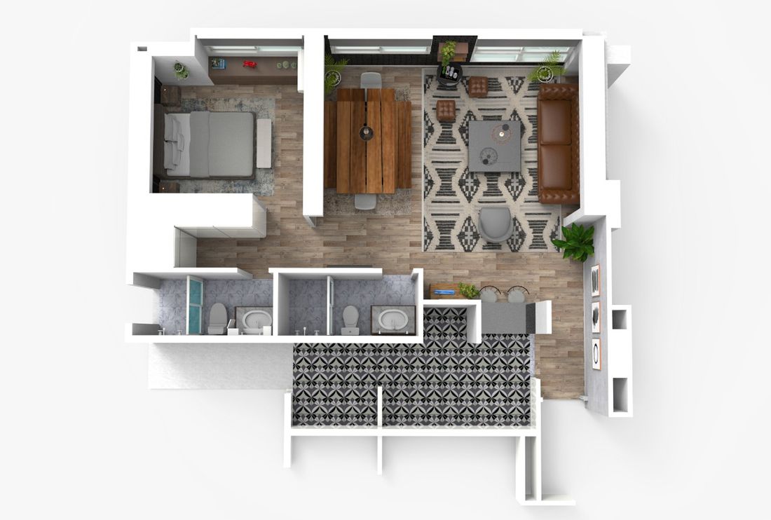 Loft Apartment, Plan view