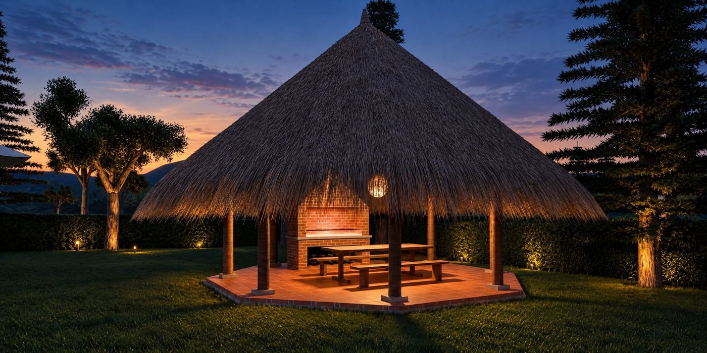 Country Retreat, Rancho, night